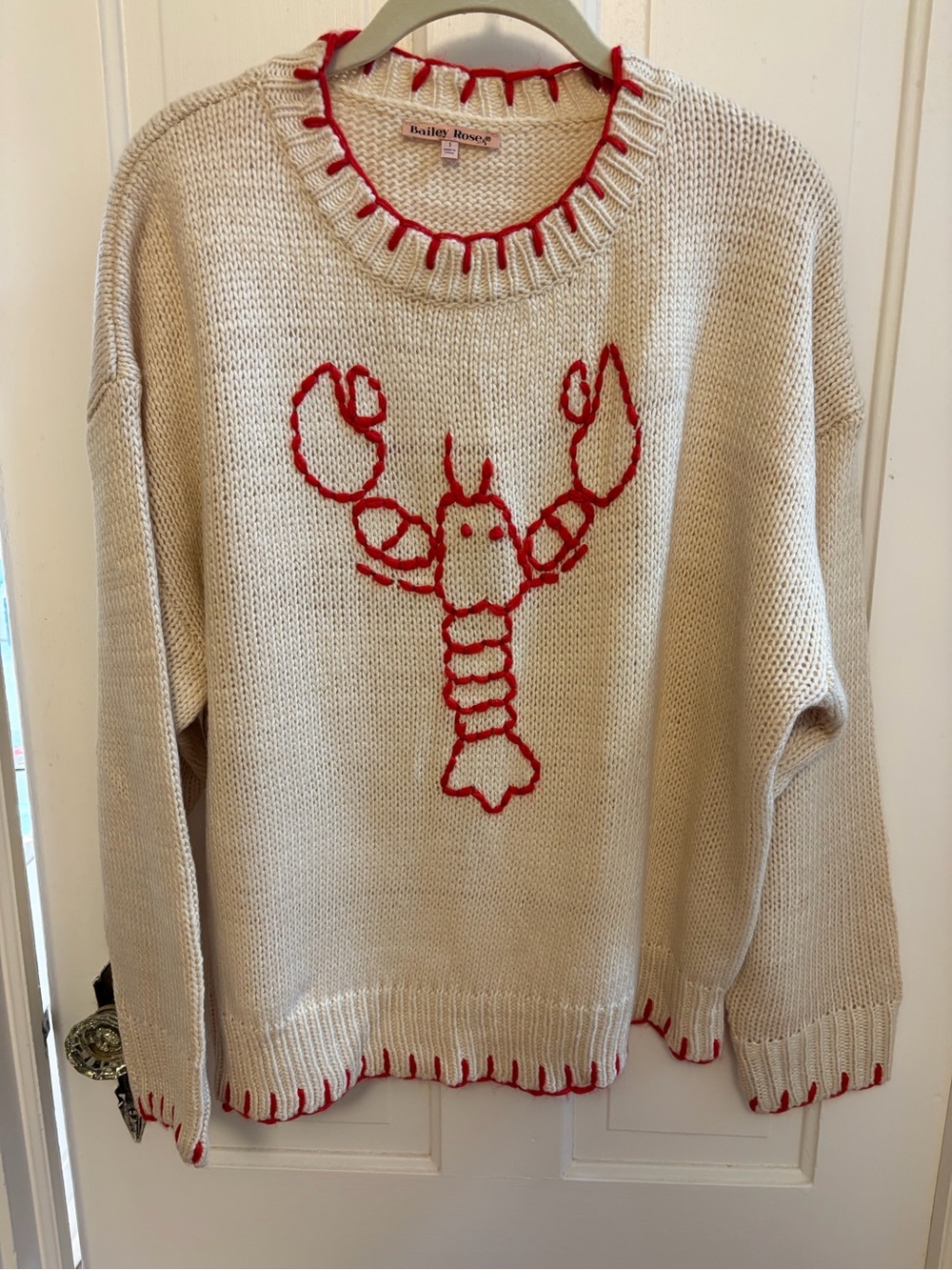 NWT Bailey Rose Lobster Sweater size S